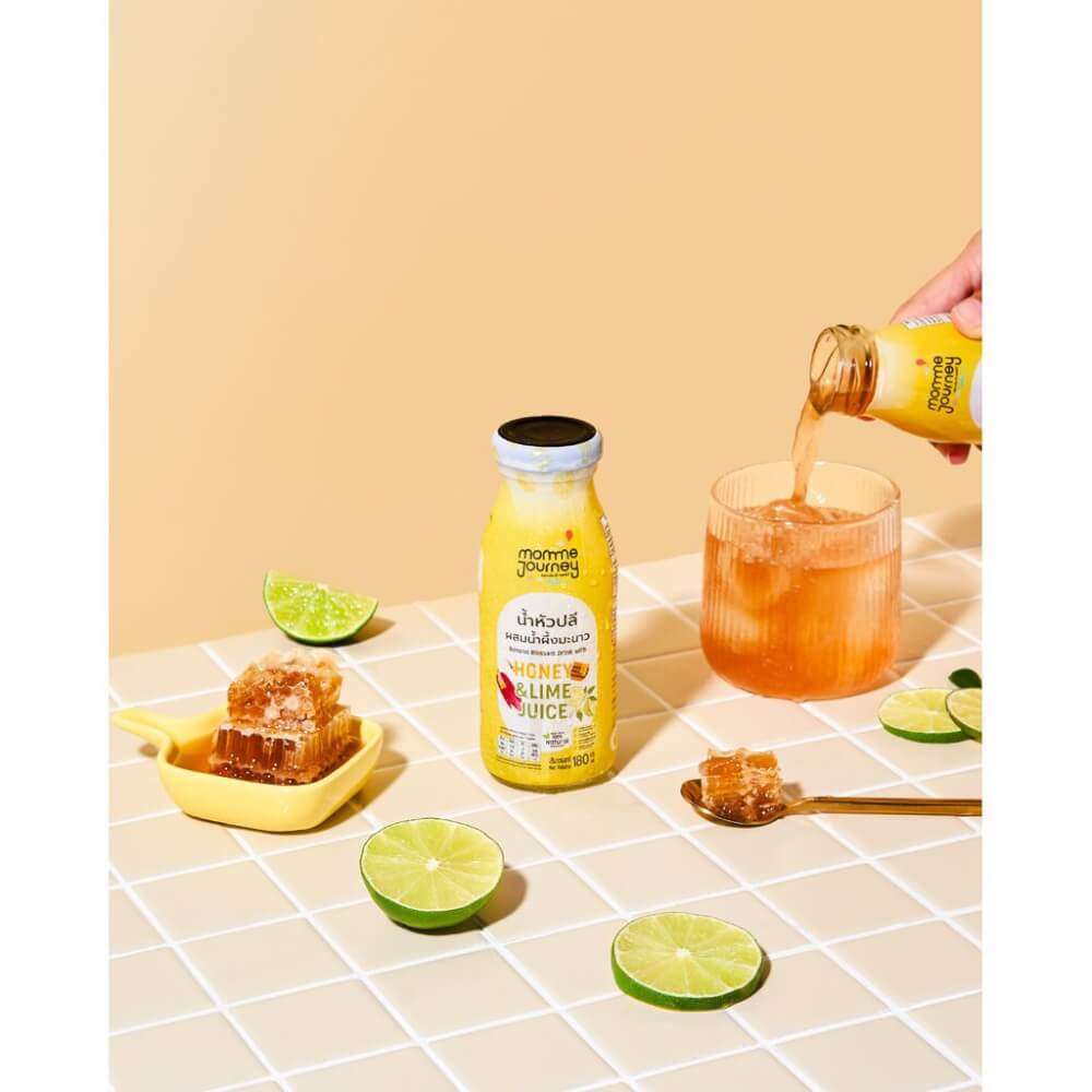 น้ำหัวปลีผสมน้ำผึ้งมะนาว 180 ml. ยกลัง  MomMe Journey 